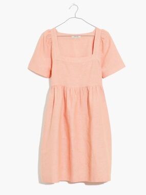 Madewell Linen-Blend Allie Mini Dress size Medium